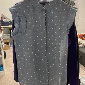 Light blue sleeveless shirt